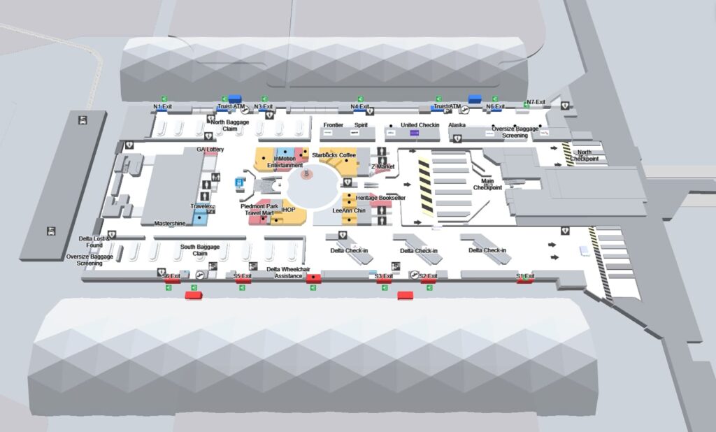 Atlanta Airport domestic terminal map