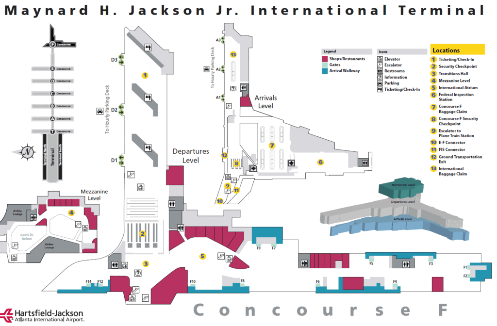 Atlanta Airport International Terminal Map