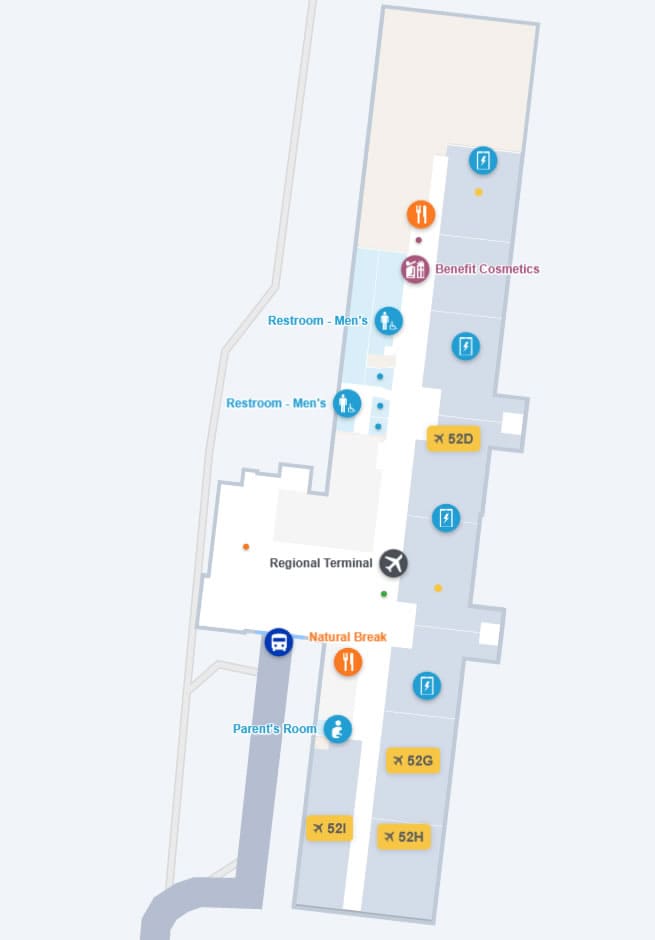 Los Angeles International Airport regional terminal map
