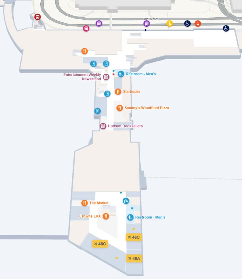 Los Angeles International Airport terminal 4 map