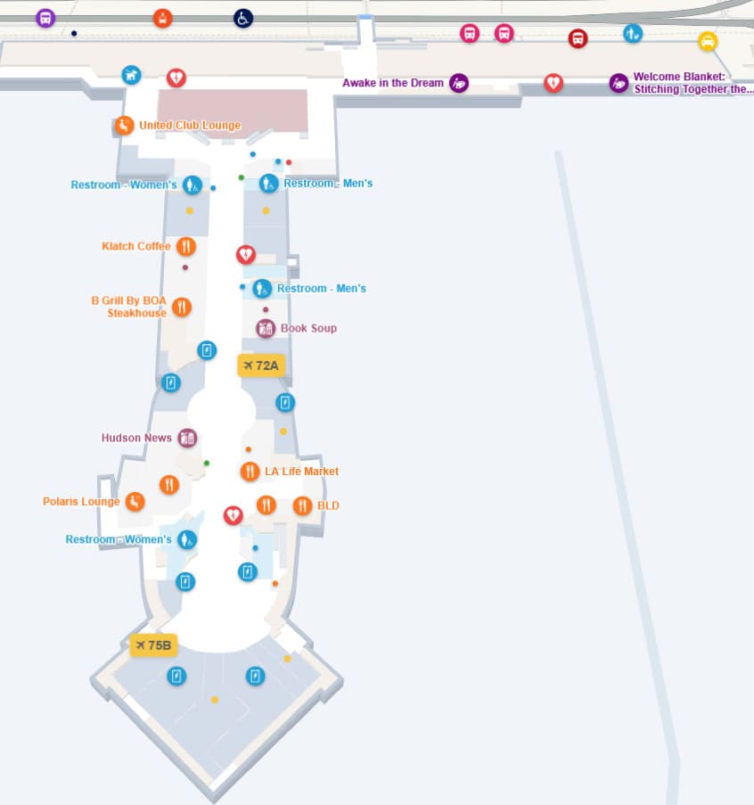 Los Angeles International Airport terminal 7 map
