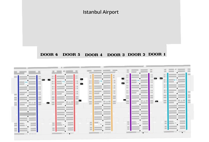 Istanbul Airport parking map