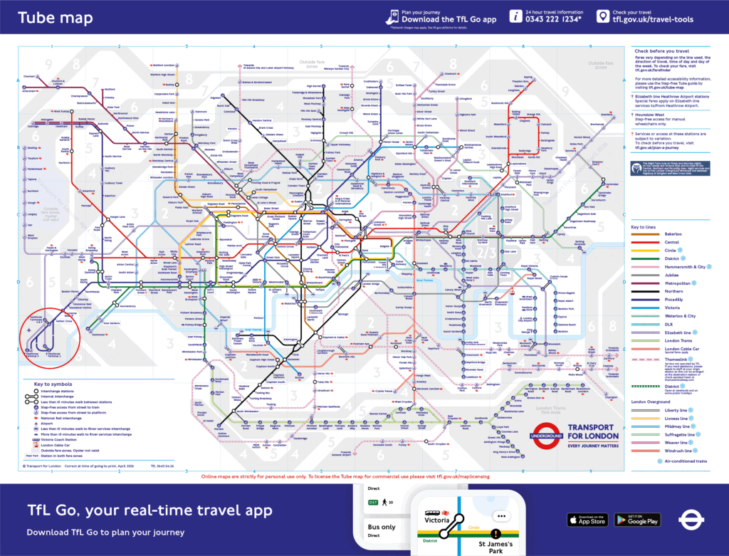 London Underground Line map
